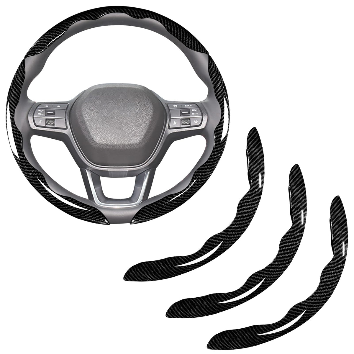 Aimato front view showing sleek black cover and neat clip fit for improved style