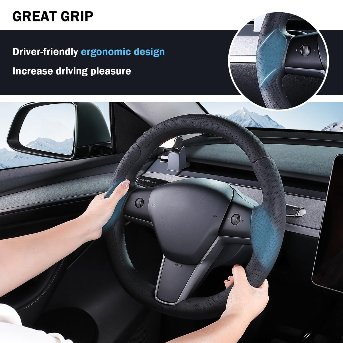 Aimato hand gripping cover demonstrating ergonomic comfort and better control benefit