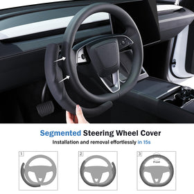 Aimato in-car lifestyle shot enhancing Tesla cabin aesthetics