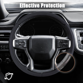 Aimato lifestyle shot of driving comfort and improved steering grip