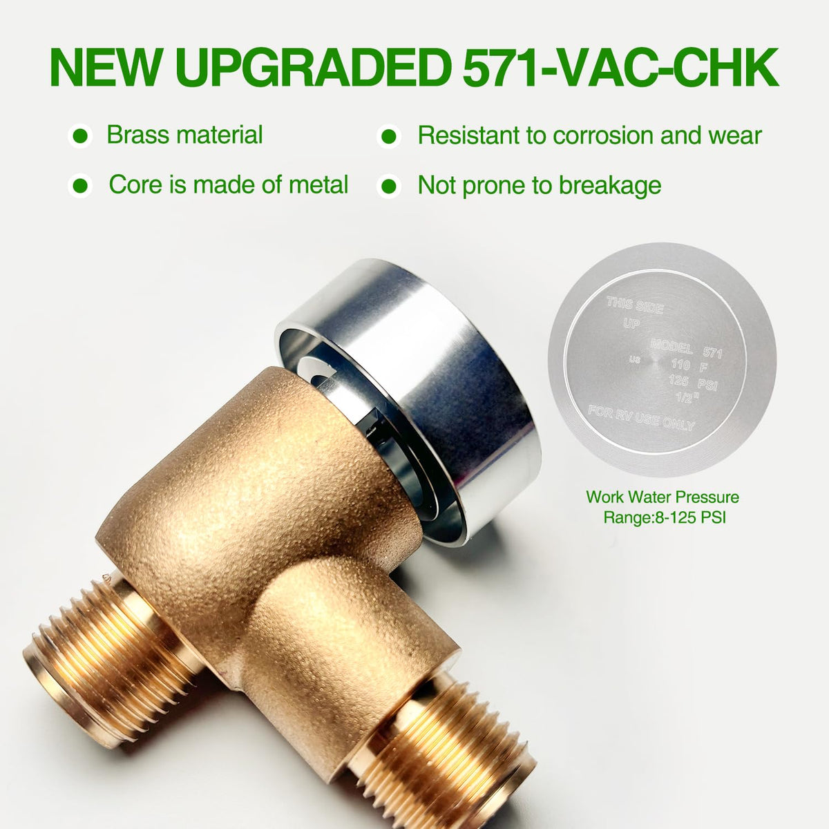 Aimery close-up of metal valve core highlighting corrosion resistance and reliability