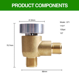 Aimery side profile showing polished brass finish for long-term corrosion protection