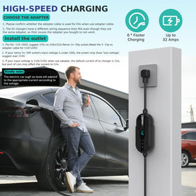 AIMILER NEMA 14‑50 plug view showing easy 240V connection benefit