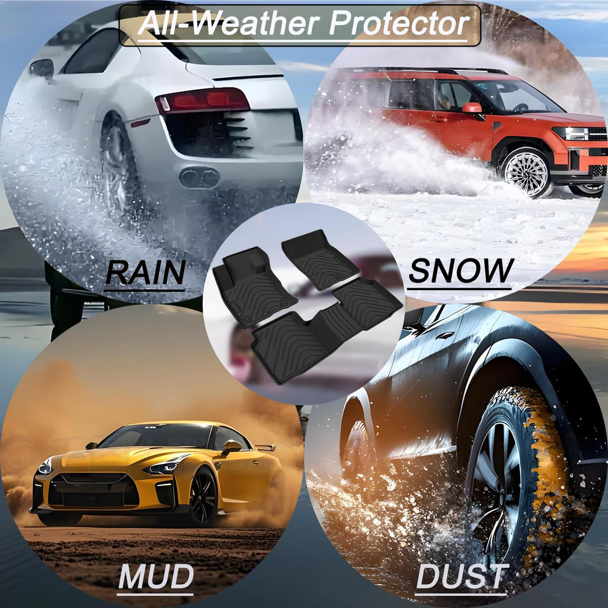 Aiqiying rear row liners covering backseat floor for full protection