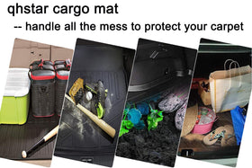 Aiqiying cargo liner with groceries and suitcase showing capacity