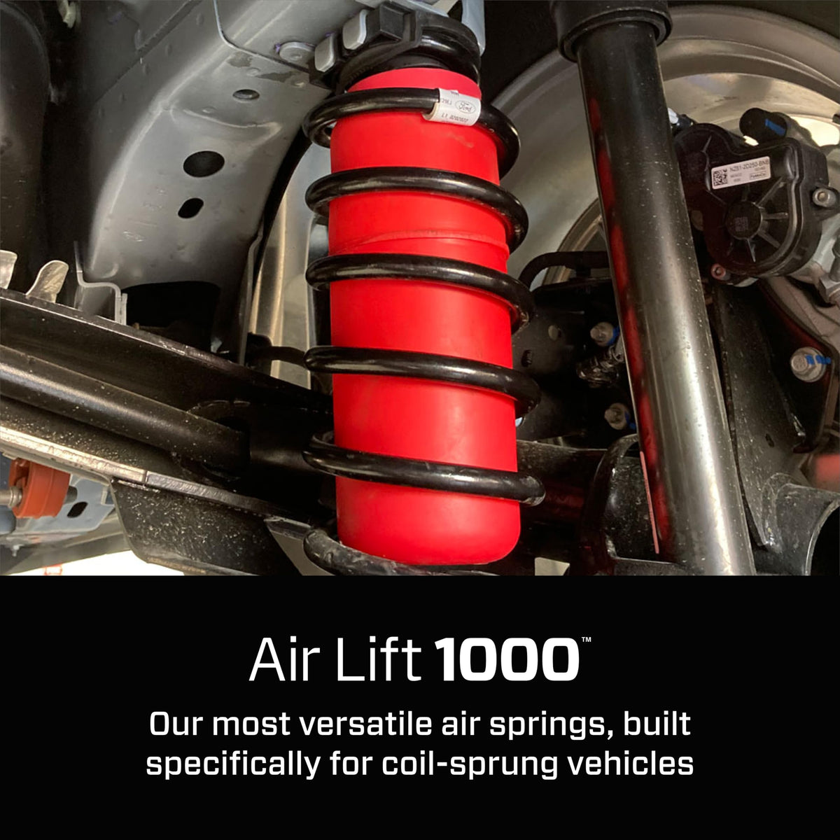 Air Lift 1000 labeled parts layout illustrating easy installation benefit