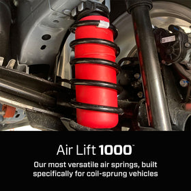 Air Lift 1000 labeled parts layout illustrating easy installation benefit