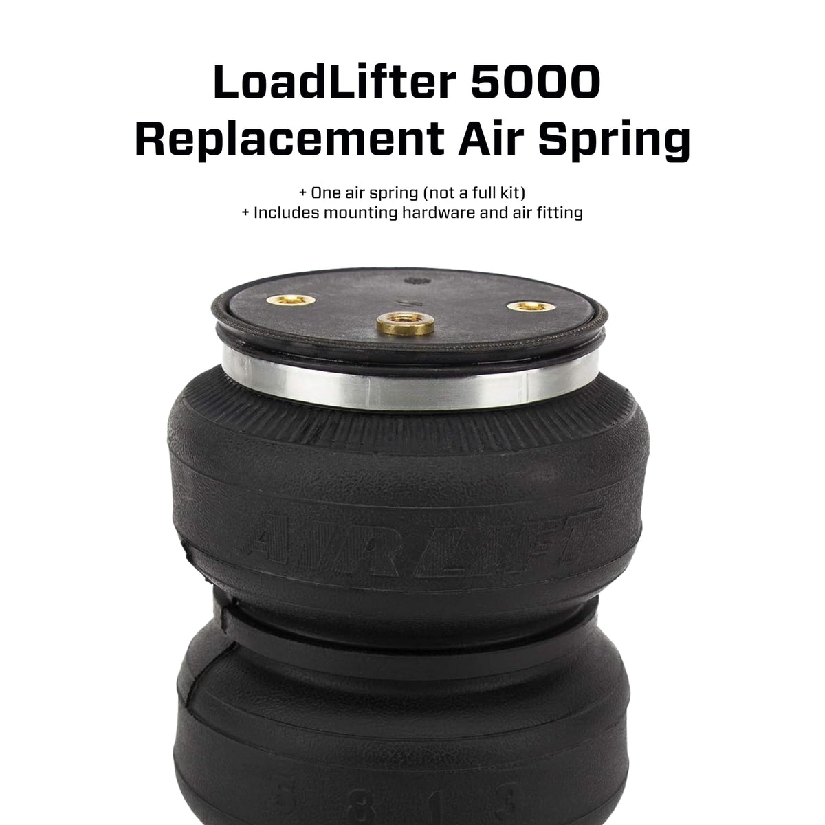 Air Lift 50290 close-up of reinforced rubber and fabric seam demonstrating durable construction