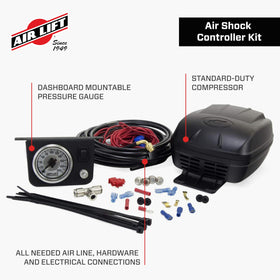 Air Lift dash gauge mounted on dash, easy in-cab pressure control benefit