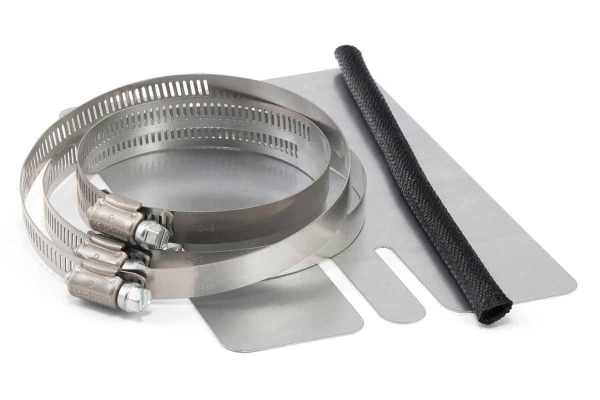 Air Lift hardware and valve kit arranged for easy bolt-on installation