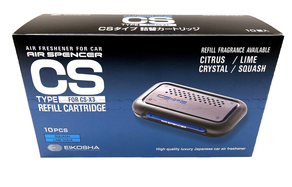 air spencer front packaging showing pack of ten refills and brand benefit of bulk value