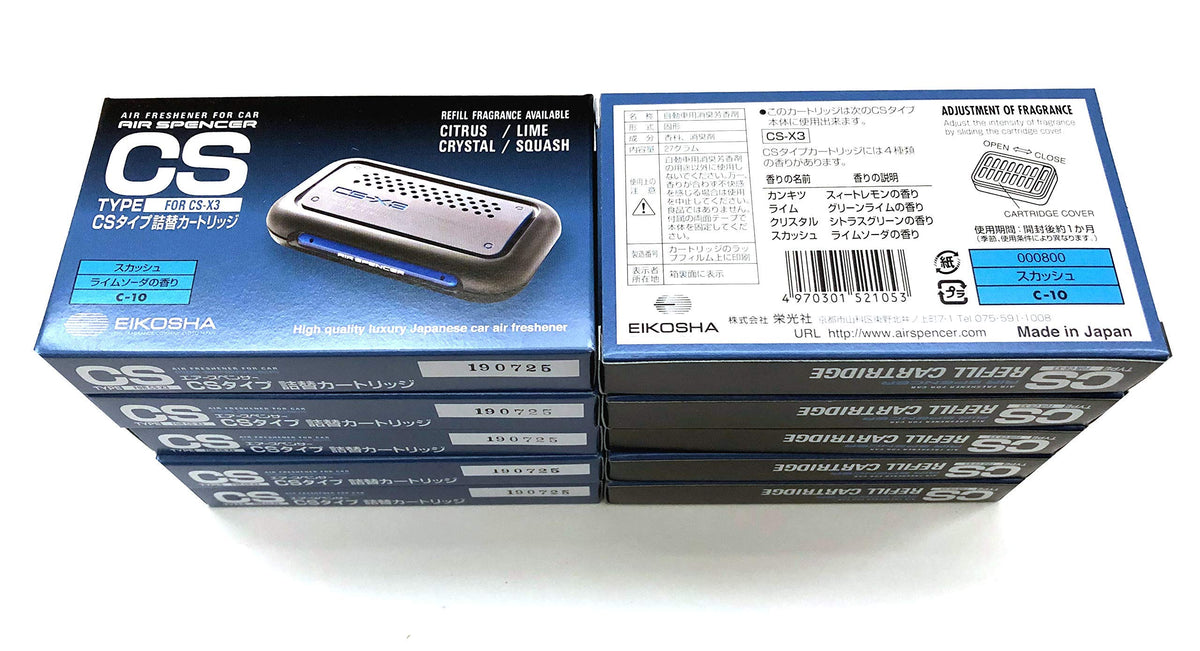 air spencer refill held in hand to show compact size and convenient replacement benefit