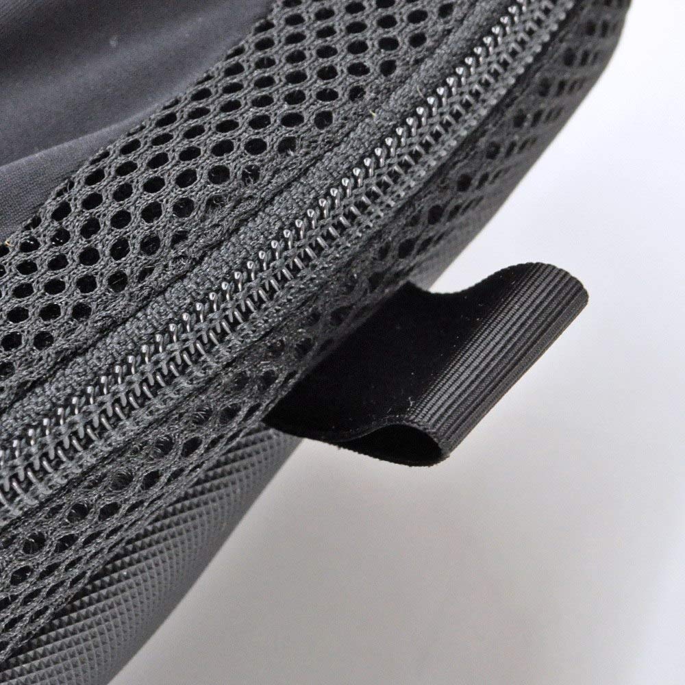 Airhawk Cruiser R zipper and straps detail showing easy removal and secure attachment