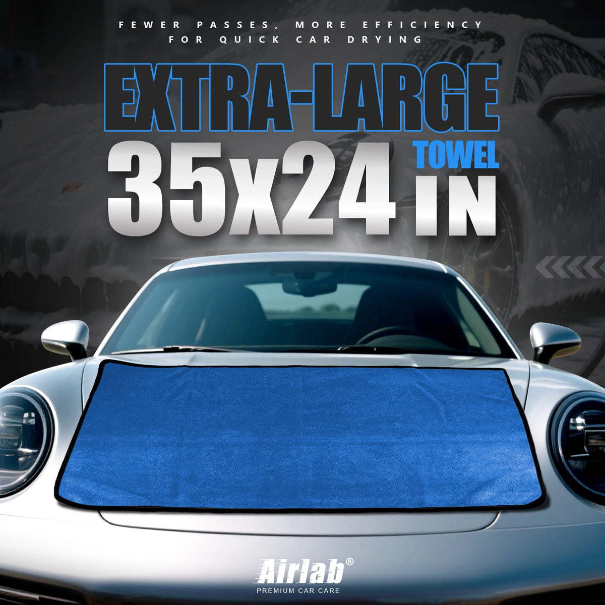Airlab microfiber close-up revealing dense split fibers for faster drying
