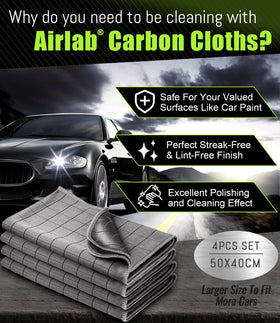 Airlab microfiber close-up texture revealing carbon elements and deep pile
