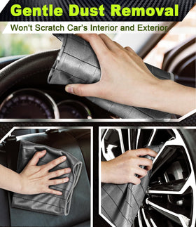 Airlab towel drying car roof fast, leaving a streak-free glossy finish
