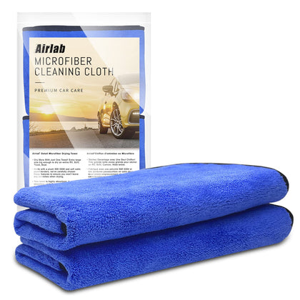 Airlab folded towel front view showing large coverage and soft finish