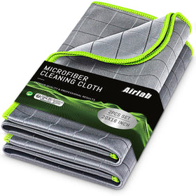 Airlab front view of grey-green towel showing compact, high-absorbency design