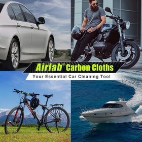 Airlab towel used in a garage detailing setting, professional result