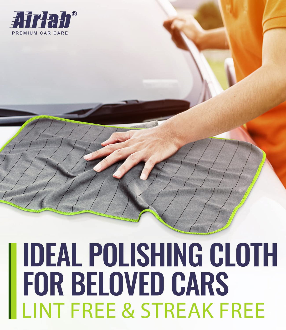 Airlab polishing a car window to a streak-free shine
