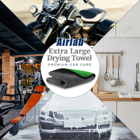 Airlab towel buffing away wax for a smooth, polished finish
