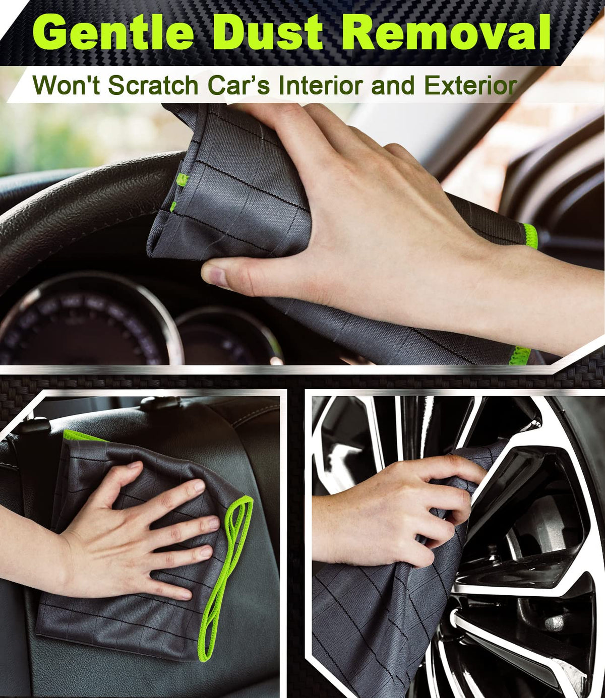 Airlab reinforced hem stitching preventing fraying and protecting paintwork
