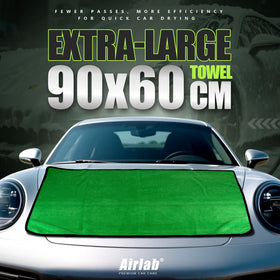 Airlab close-up of plush 500GSM microfiber texture for superior absorption