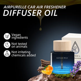 AirPurelle placed in car cup holder illustrating secure, no-hang benefit