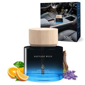 AirPurelle front packaging shows woody citrus design and premium look