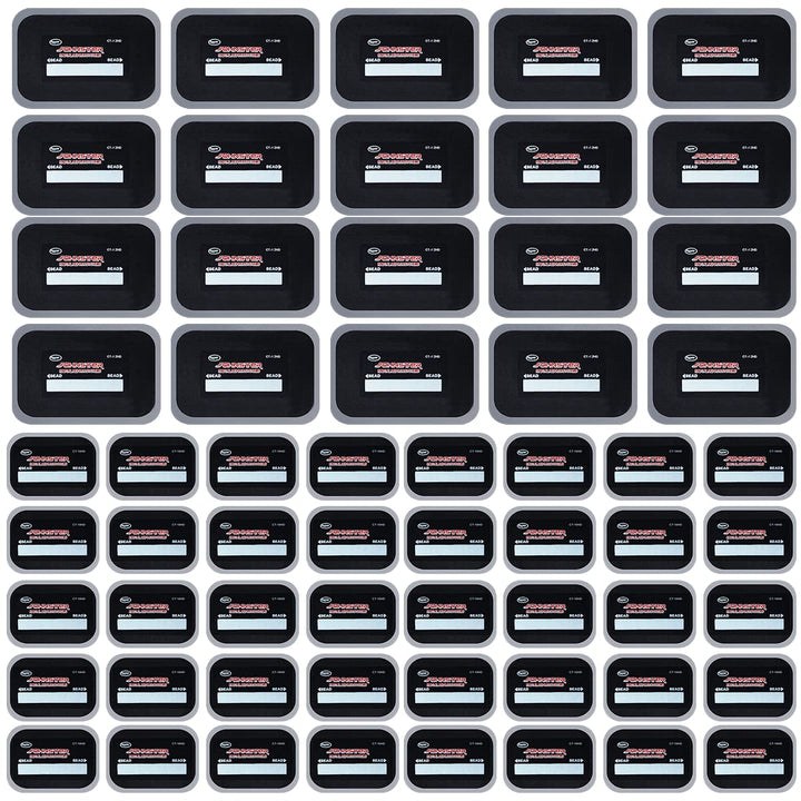 Airsnigi front packaging showing 60 tire patches and sizes for quick identification and storage benefit
