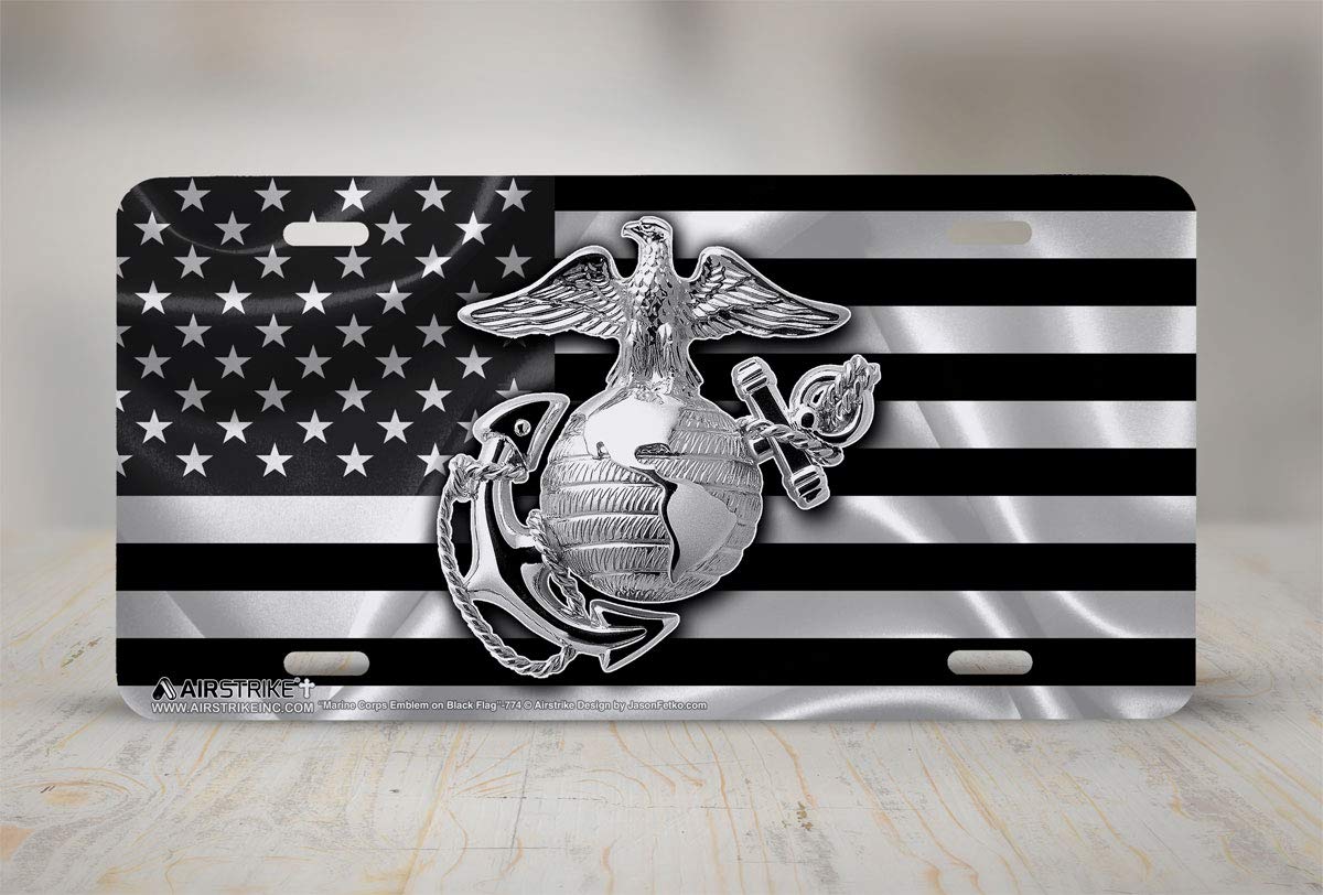 Airstrike USMC plate with screws and washers ready for quick bolt-on installation without tools
