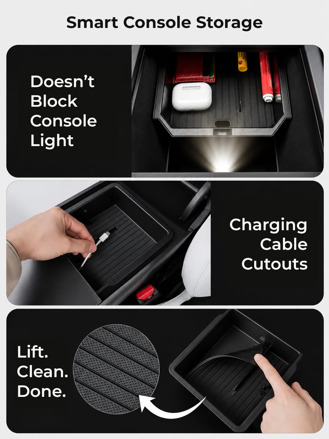 AIRVOLT cup holder insert with mug stabilizing beverage while driving