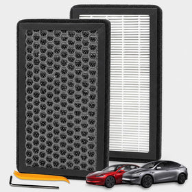 AIRVOLT front packaging showing two cabin filters and benefits
