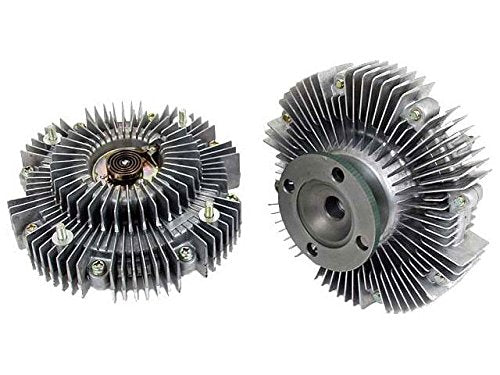 AISIN fan clutch next to ruler illustrating compact size for easy fitment