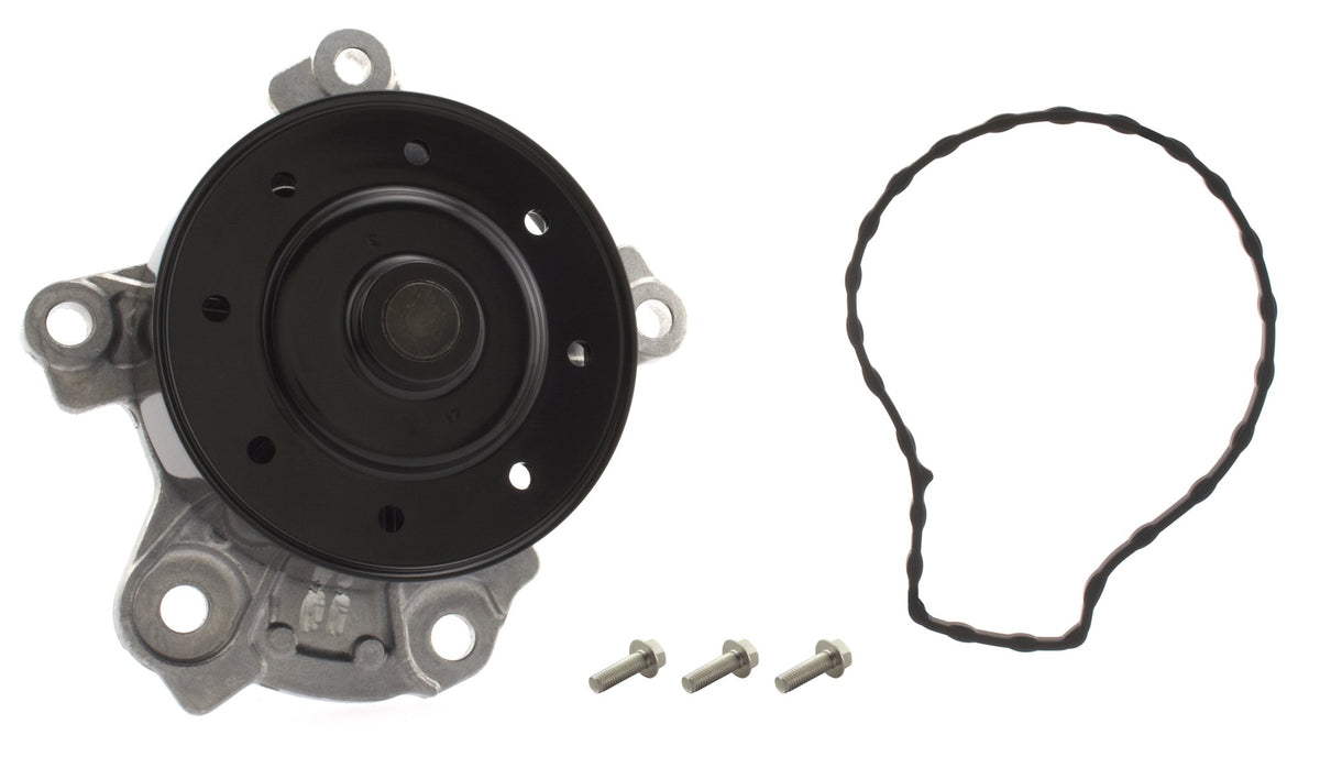 AISIN front view of water pump showing flange and mounting points, ensures proper fit