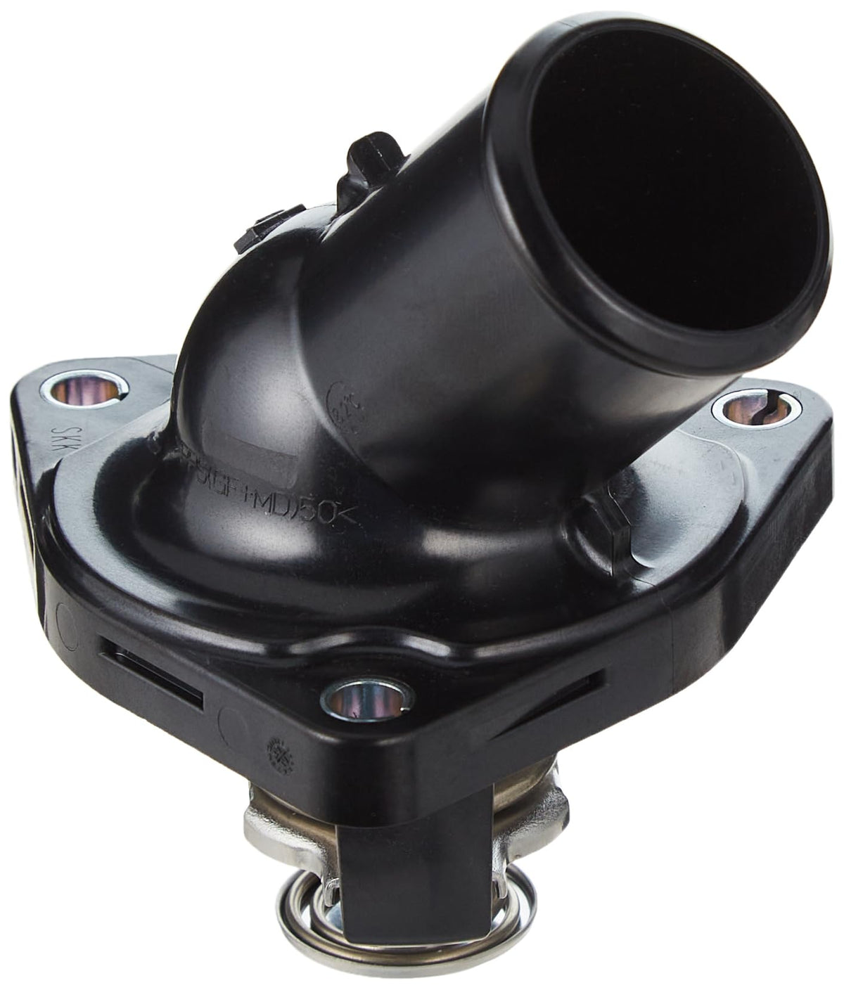 AISIN thermostat assembly front view showing complete kit and clear OE fit benefits