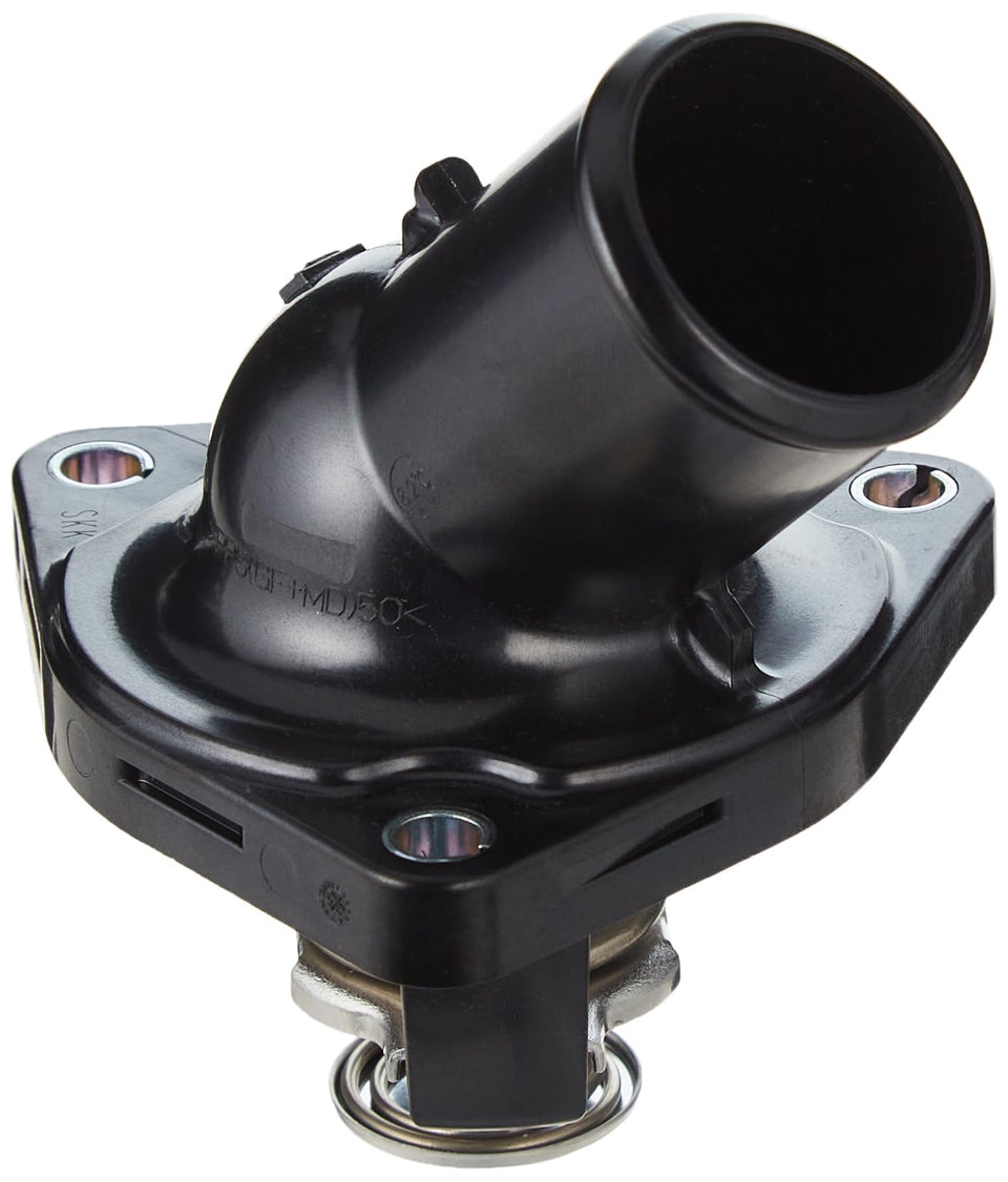AISIN thermostat assembly front view showing complete kit and clear OE fit benefits