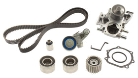 AISIN front packaging showing complete timing belt kit and organized parts for quick installation