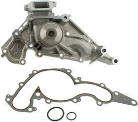 AISIN close-up of water pump and timing belt showing durable components