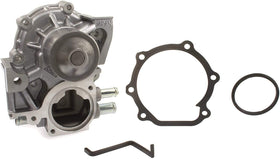 AISIN water pump close-up highlighting carbon ceramic seal and durable diecast housing for leak resistance