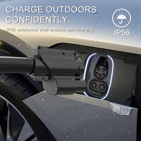 Aiskooc connected to Tesla supercharger on a CCS1 vehicle demonstrating fast charging access