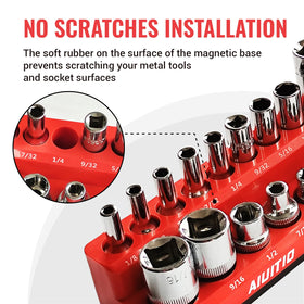 AIUITIO detail of legible labeled socket slots to speed size identification and prevent mistakes