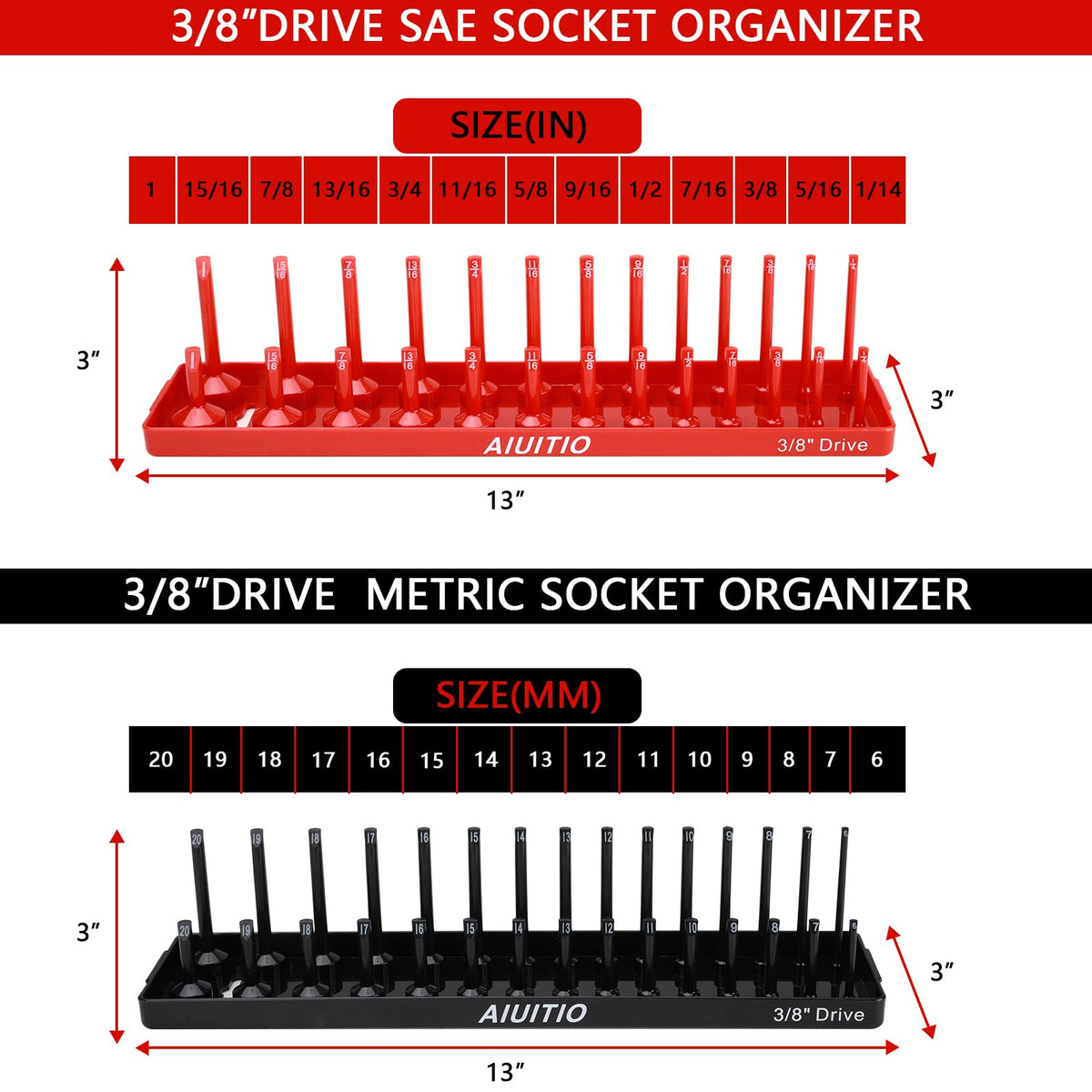 AIUITIO mounted on workbench for secure, space-saving socket storage