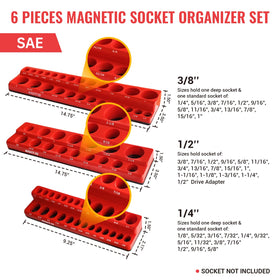 AIUITIO magnetic trays attached to toolbox side for easy access and stable socket storage during jobs
