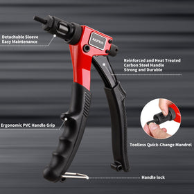 AIUITIO textured rubber handle close-up showing comfortable secure grip benefit