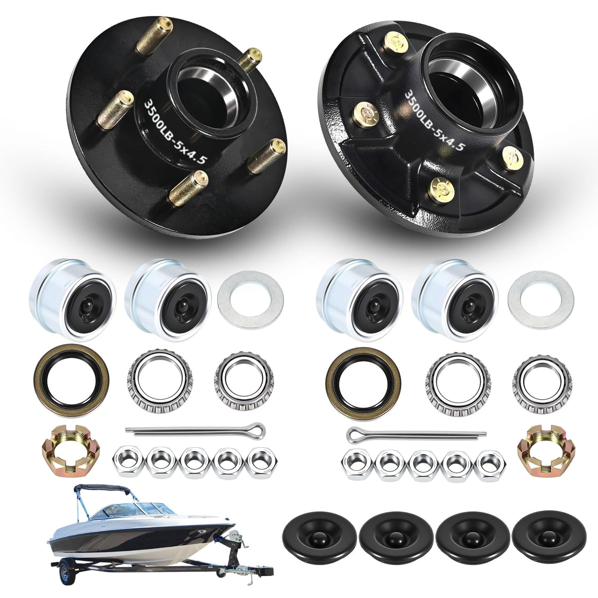 AIUWIZO front view hub assembly showing durable steel construction and reliable fit