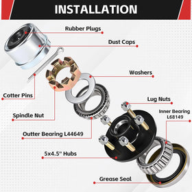 AIUWIZO hub mounted on tapered spindle demonstrating proper installation fit