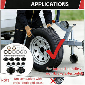 AIUWIZO hub installed on boat trailer wheel showcasing long-term towing readiness