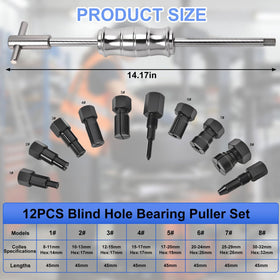 AIUWIZO slide hammer close-up showing handle and weight for controlled extraction force