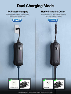 AIXINE close-up of NACS connector demonstrating secure fit and fast plug-in benefit